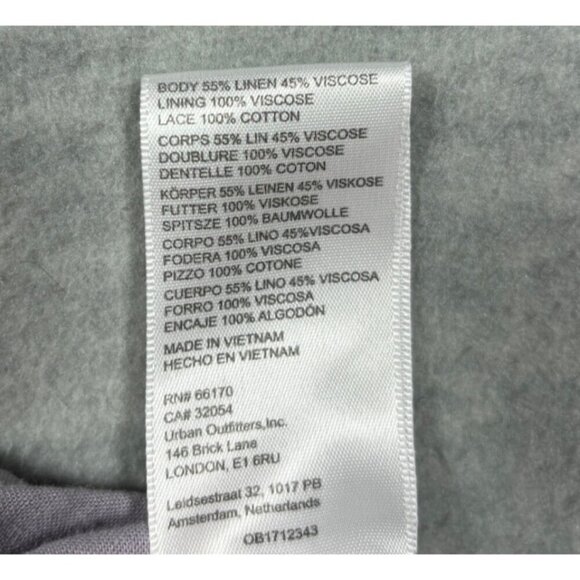 Urban Outfitters Lilac Midi Dress Strapless Sz M Linen Blend Womens Summer Beach - Picture 4 of 4